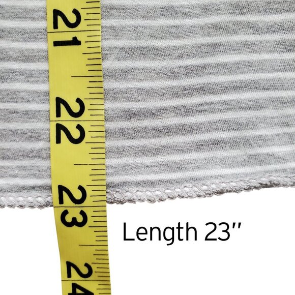 James Perse Striped 3/4 Sleeve Top Gray + White stripes Ragland Cut Size 2 (M) - Picture 8 of 16